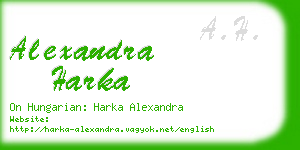 alexandra harka business card